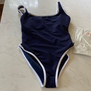 LainSnow One Piece Navy Bathing Suit